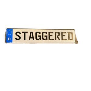 European German License Plate Staggered 20.5” X 4.5”